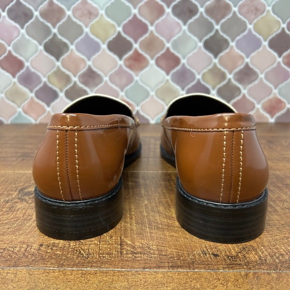 Womens Franco Sarto Alora Penny Loafer, Tobacco/White, Size 7.5M - Picture 5 of 8